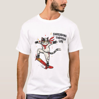 Cat riding a skateboard T-Shirt