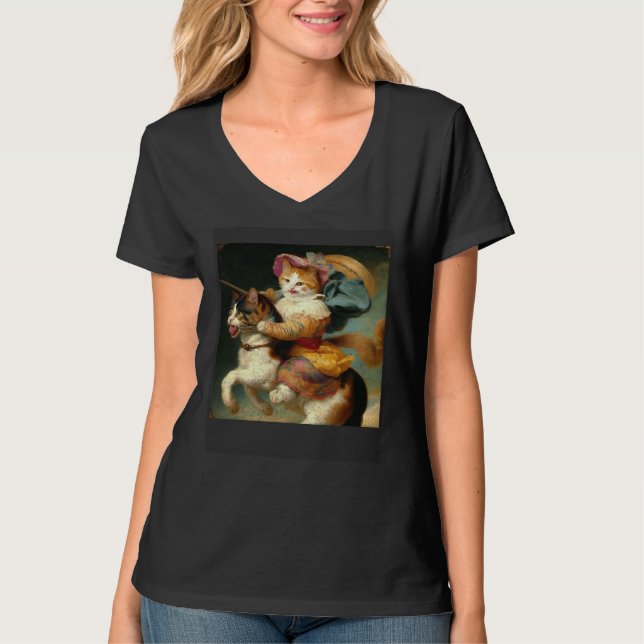 Cat Riding Candy T-Shirt (Front)