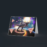 Cat riding dinosaur unicorn in space               card<br><div class="desc">Cat riding dinosaur unicorn in space cat dinosaur kitty t-rex tyrannosaurus, cook pizzeria delicious food pizza , shorthair paw t rex carnivorous, fur adorable funny feline kitten, pet cute jurassic infinity planet , nebula earth galaxy star cosmos, sky universe space animal dino, predator cretaceous t-rex danger scary, hunter powerful wild...</div>