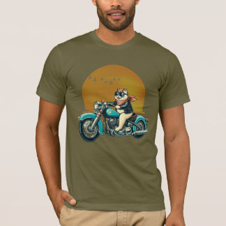 cat riding motorcycle  T-Shirt