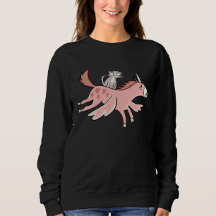 Cat Riding Unicorn Cat Unicorn Pastel Unicorn Sweatshirt