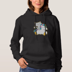 Cat Riding Unicorn Hoodie