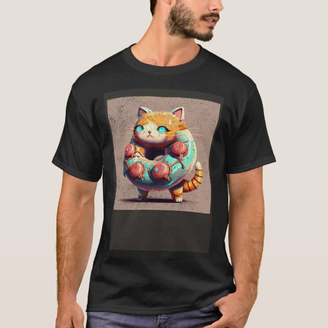 Cat Robot Donut T-Shirt (Front)