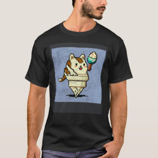 Cat Robot Ice Cream T-Shirt