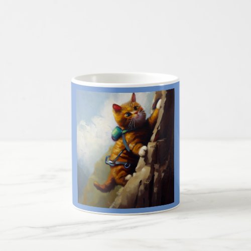 Cat Rock Climbing Coffee Mug