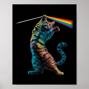 Cat Rock Music Concert Band Rock Cat  Poster