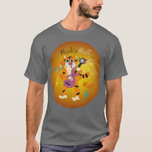 cat rocknroller T_Shirt