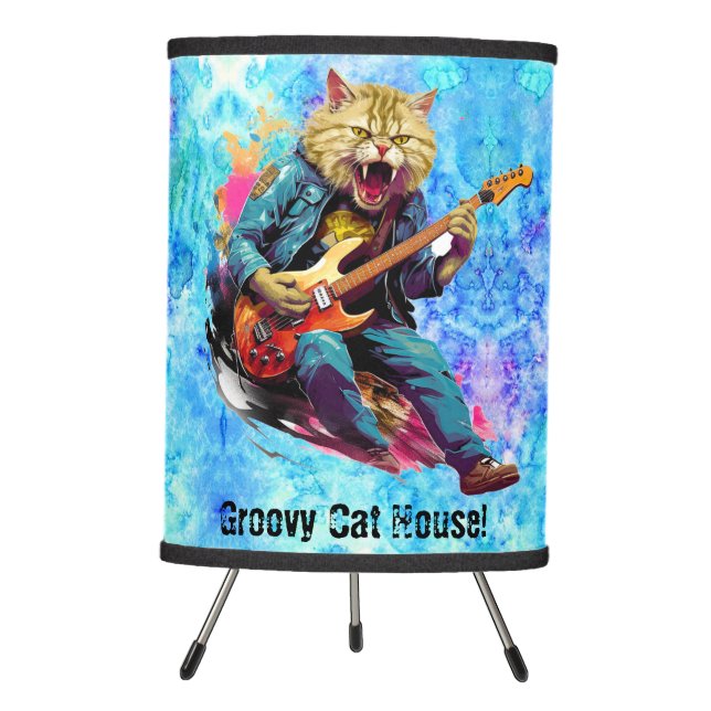 Cat Rockstar Lamp (Front)