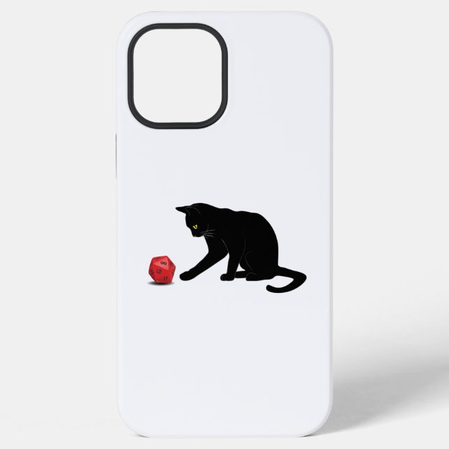 Cat Rolling Dice RPG Role Playing Games Iphone Case (Back)
