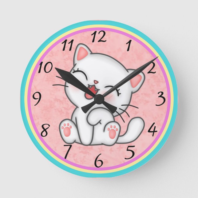 Cat Round Clock (Front)