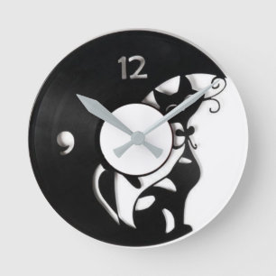Cat Round Clock