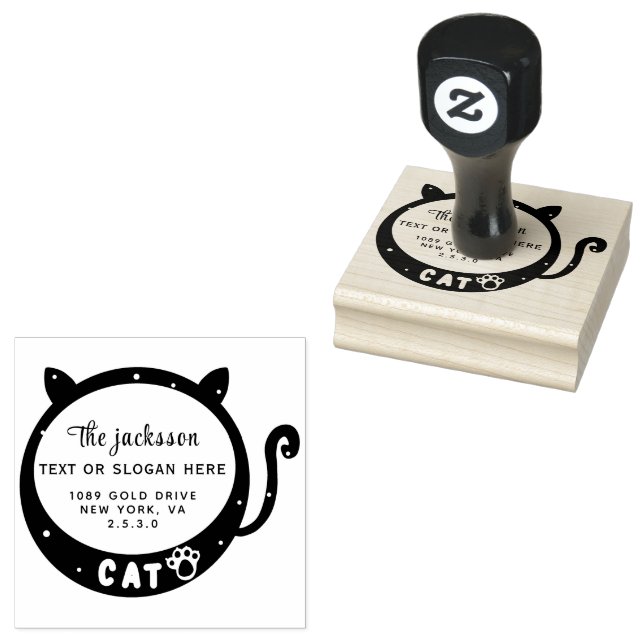 CAT RUBBER STAMP (Stamped)