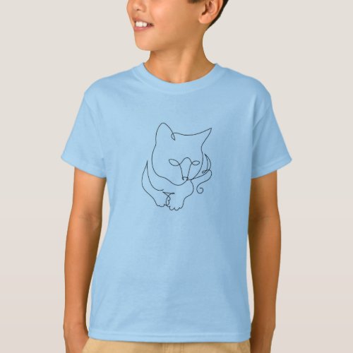 Cat rude mood drawing T_Shirt