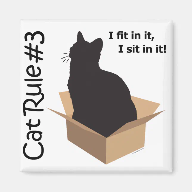 Cat Rule #3 Magnets | Zazzle