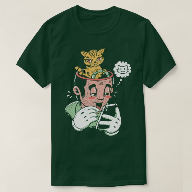 Cat Rules  T-Shirt (Design Front)