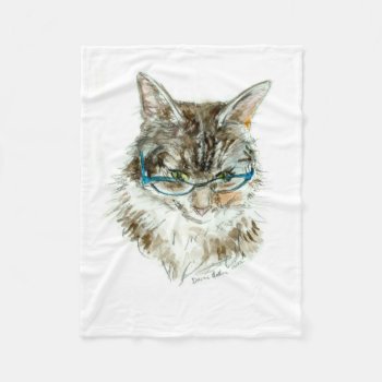 Cat’s Eye Maine Coon Cat Fleece Blanket  Small by logodiane at Zazzle