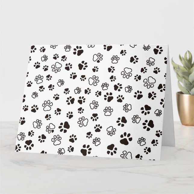 Cat’s Paws Repeated Pattern Card (Small Plant)