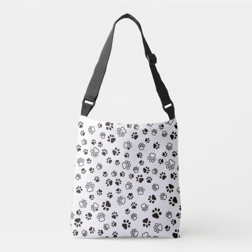 Cats Paws Repeated Pattern Crossbody Bag