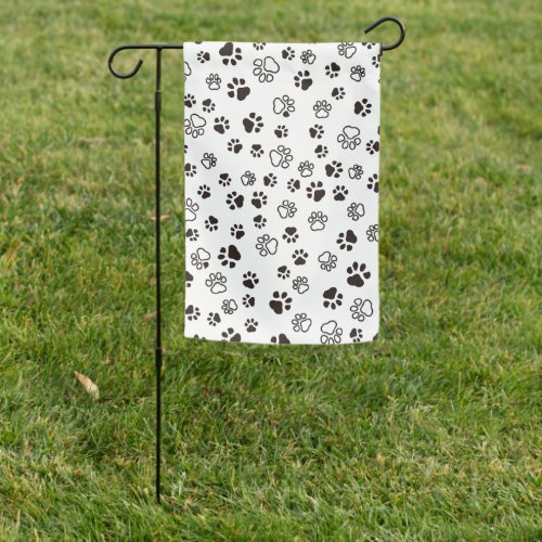 Cats Paws Repeated Pattern Garden Flag