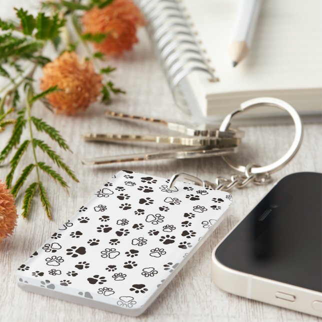 Cat’s Paws Repeated Pattern Keychain (Front Right)
