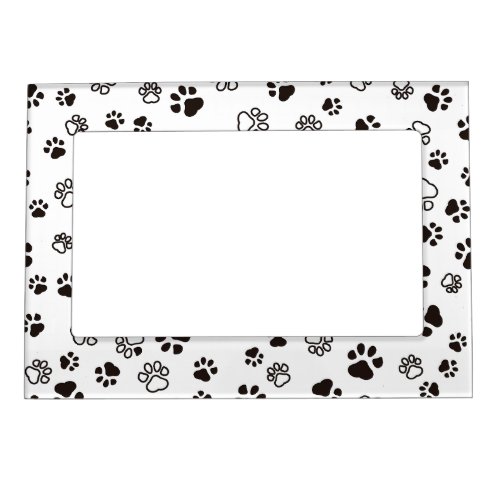 Cats Paws Repeated Pattern Magnetic Frame