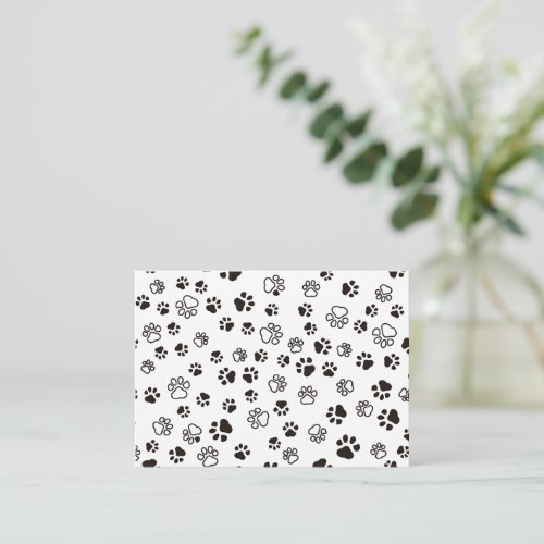 Catâs Paws Repeated Pattern Note Card