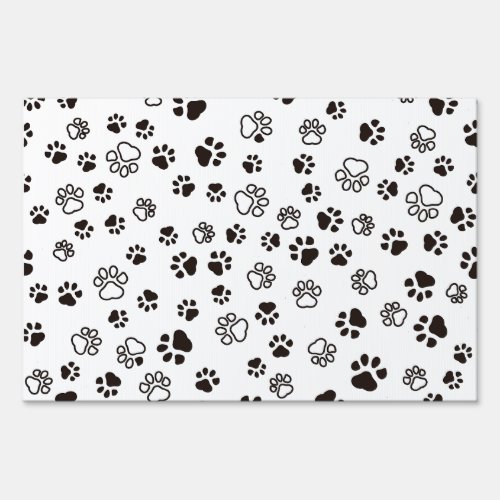 Cats Paws Repeated Pattern Sign