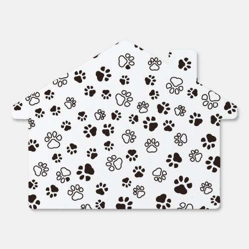 Cats Paws Repeated Pattern Sign