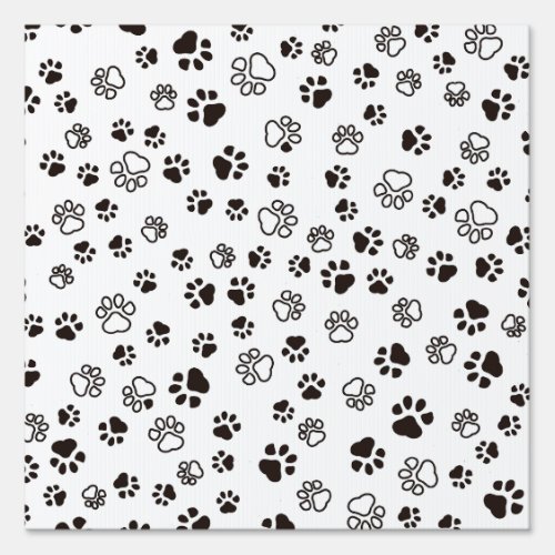 Cats Paws Repeated Pattern Sign