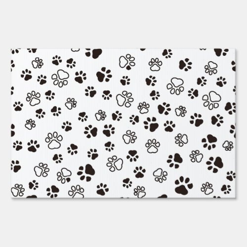 Cats Paws Repeated Pattern Sign