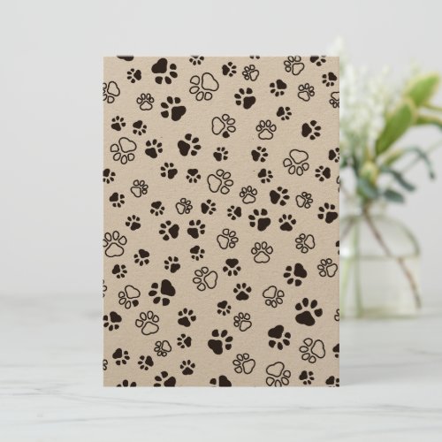 Catâs Paws Repeated Pattern Thank You Card