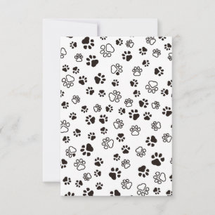 Cat’s Paws Repeated Pattern Thank You Card