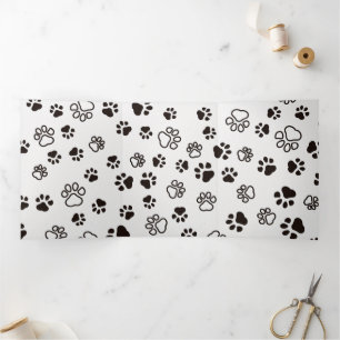 Cat’s Paws Repeated Pattern Tri-Fold Announcement