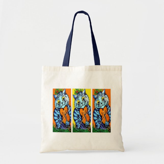 Cat(s) Playing Violin by Louis Wain Tote Bag (Front)