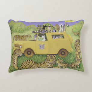 Cat Safari Decorative Pillow