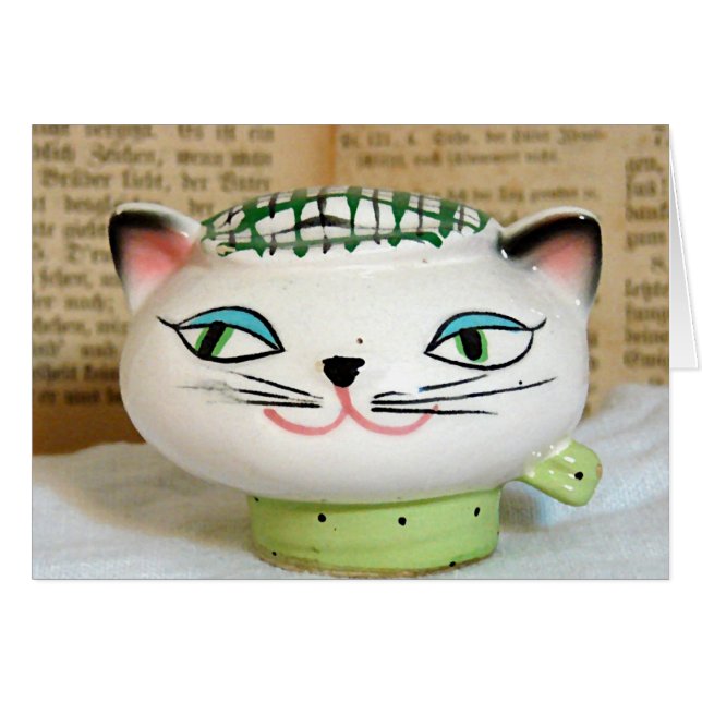 Cat Salt Shaker from 1958 Cards (Front Horizontal)