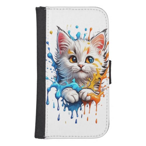 Cat Galaxy S4 Wallet Case