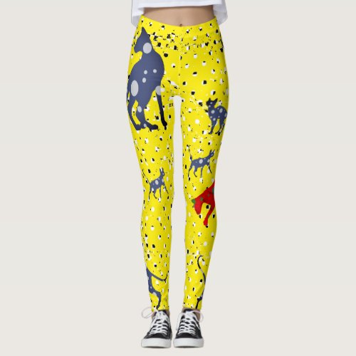 Cat Sanctuary Sunshine Yellow Cat Leggings