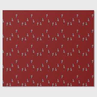 Cat Santa Claws Christmas Maureen Girard Blue Eye  Wrapping Paper