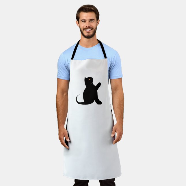 Cat Saying Hello Apron (Worn)