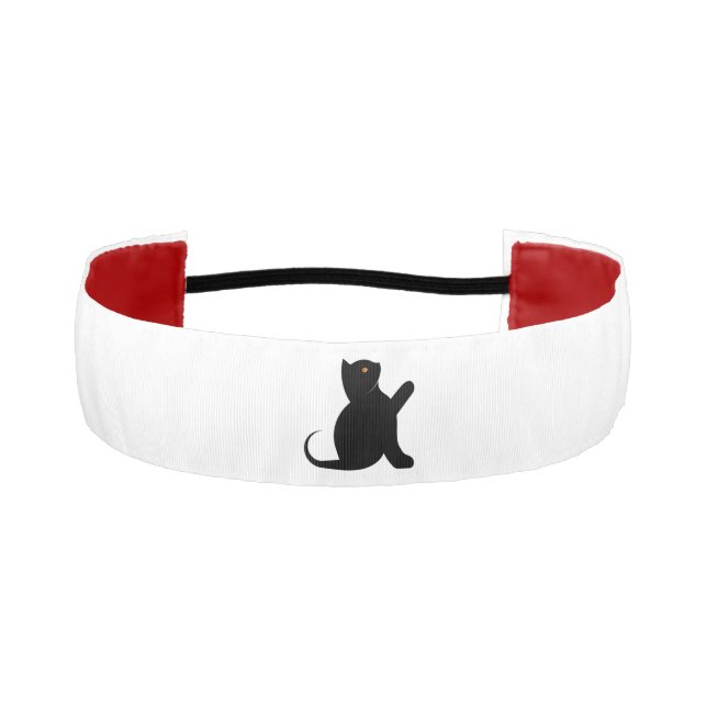 Cat Saying Hello Athletic Headband (Front)