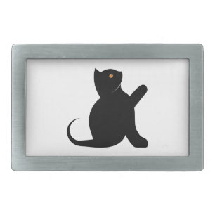 Cat Saying Hello Belt Buckle