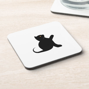 Cat Saying Hello Beverage Coaster