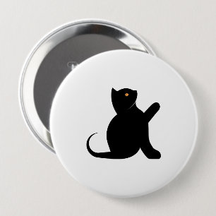 Cat Saying Hello Button