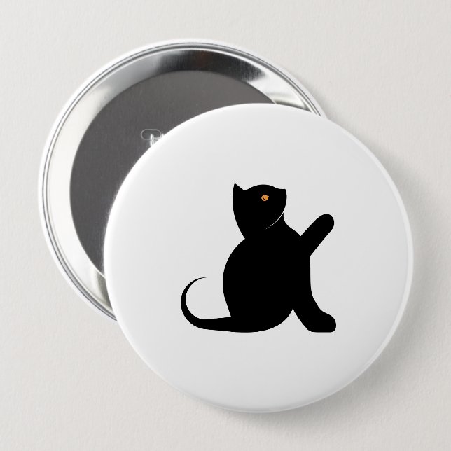 Cat Saying Hello Button (Front & Back)