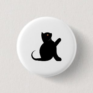 Cat Saying Hello Button