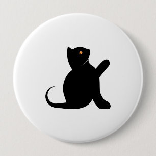 Cat Saying Hello Button