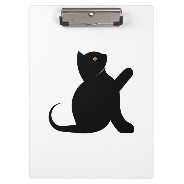 Cat Saying Hello Clipboard (Front)