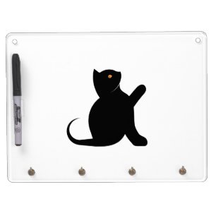 Cat Saying Hello Dry Erase Board With Keychain Holder