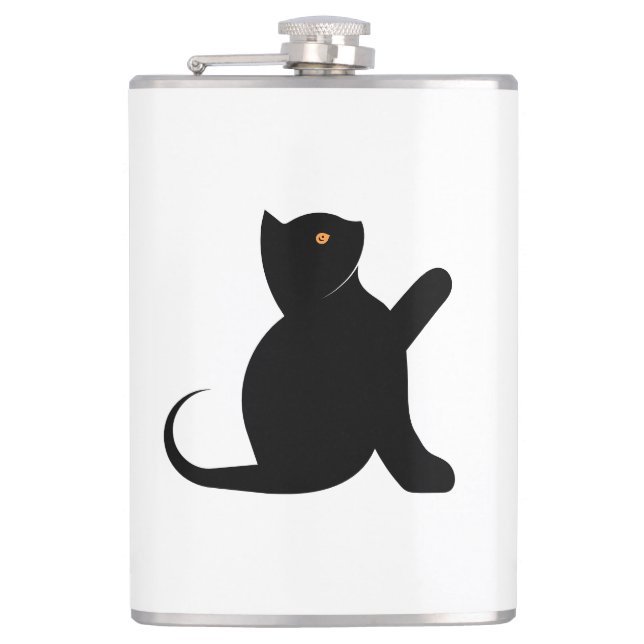 Cat Saying Hello Flask (Front)